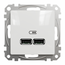 USB Розетка A+A 2,1A колір білий Sedna Design