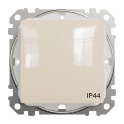 Одноклавишный Переключатель проходной IP44 цвет бежевый Sedna Design