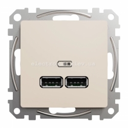 USB Розетка A+A 2,1A цвет бежевый Sedna Design