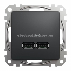 USB Розетка A+A 2,1A цвет черный Sedna Design