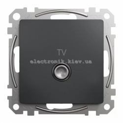 Концевая TV Розетка 4 дБ цвет черный Sedna Design