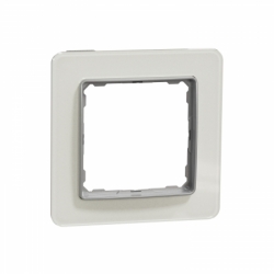 Рамк 1-пост  цвет белое стекло Sedna Elements