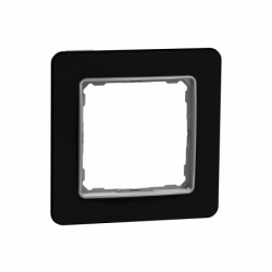 Рамк 1-пост  цвет черное стекло Sedna Elements