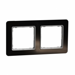 Рамк 2-пост  цвет черное стекло Sedna Elements