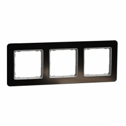 Рамк 3-пост  цвет черное стекло Sedna Elements