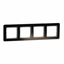 Рамк 4-пост  цвет черное стекло Sedna Elements