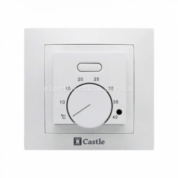 Терморегулятор для теплого пола Castle C-AC308H, с выносным датчиком, +5...+40°C, черный