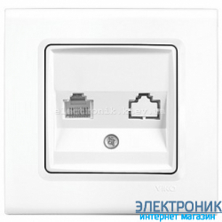 Розетка компьютерная VIKO Linnera Белая