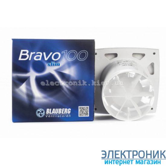 BLAUBERG BRAVO 100 H – витяжний вентилятор з датчиком вологості